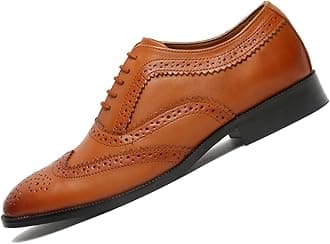 LOUIS STITCHMen's Formal Shoes | Handcrafted European Leather Brogues | Lace-Up Style for Business, Formal (IB-KX0Y-QHOZ)