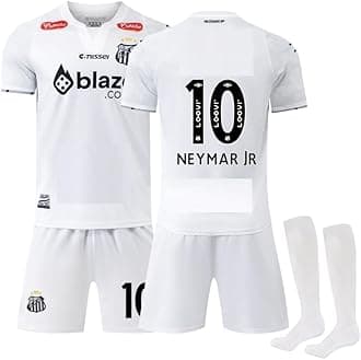 24-25 Santos Football Uniform No. 10 NEYMAR.JR New Jersey Kids/Youth/Mens Home and Away Brazilian League