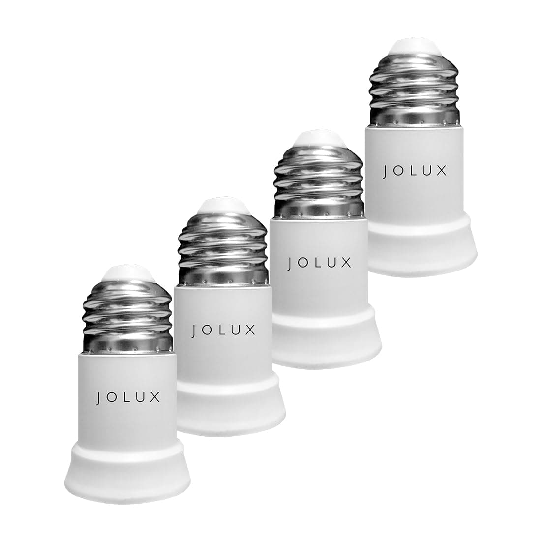 JOLUX 4 Pack Bulb Socket Extender, E26 to E26 Lamp Bulb Socket Extension, Standard Medium Screw Base Lamp Holder Adapter