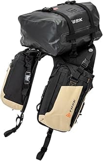 TUSK Excursion Rackless Luggage System w/Small Dry Duffel Tail Bag 690-701 Heat Shield Black/Tan