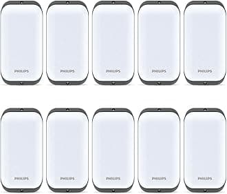 Philips 10-Watt LED Bulk Head Light |WT202W LED10S Bulk Head Light for Office, Shop & Outdoor Lighting | Colour : Crystal White, Pack of 10