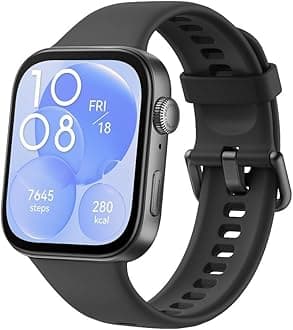 HUAWEIWatch FIT 3，1.82" AMOLED Display ，Ultra-Slim Design，All-Round Fitness Management，Comprehensive Health Managment，Durable Battery Life，Compatible with iOS Android Black