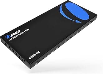 4K 1 in 8 Out HDMI Splitter 4:4:4 8-bit - HDMI 2.0, HDCP 2.2, 18 Gbps, 4K @ 60Hz HDMI Duplicator/Distributor UltaHD High Resolution (UHDS-108) (1x8)