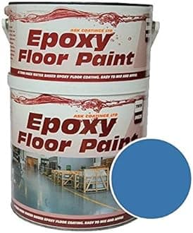 Epoxy Resin Floor Paint by Ask Coatings. for Garage, Industrial and Domestic. 5L (Blue)