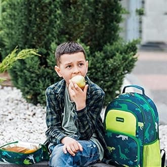 mommore Kids Backpack for Boys Girls Preschool Kindergarten Backpacks Lightweight Elementary School Bookbag with Lunch Box