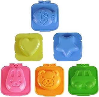 3D Cartoon Plastic Egg Shaper - Boil Egg Mould 6pcs Bento Maker DIY Tools Accessories