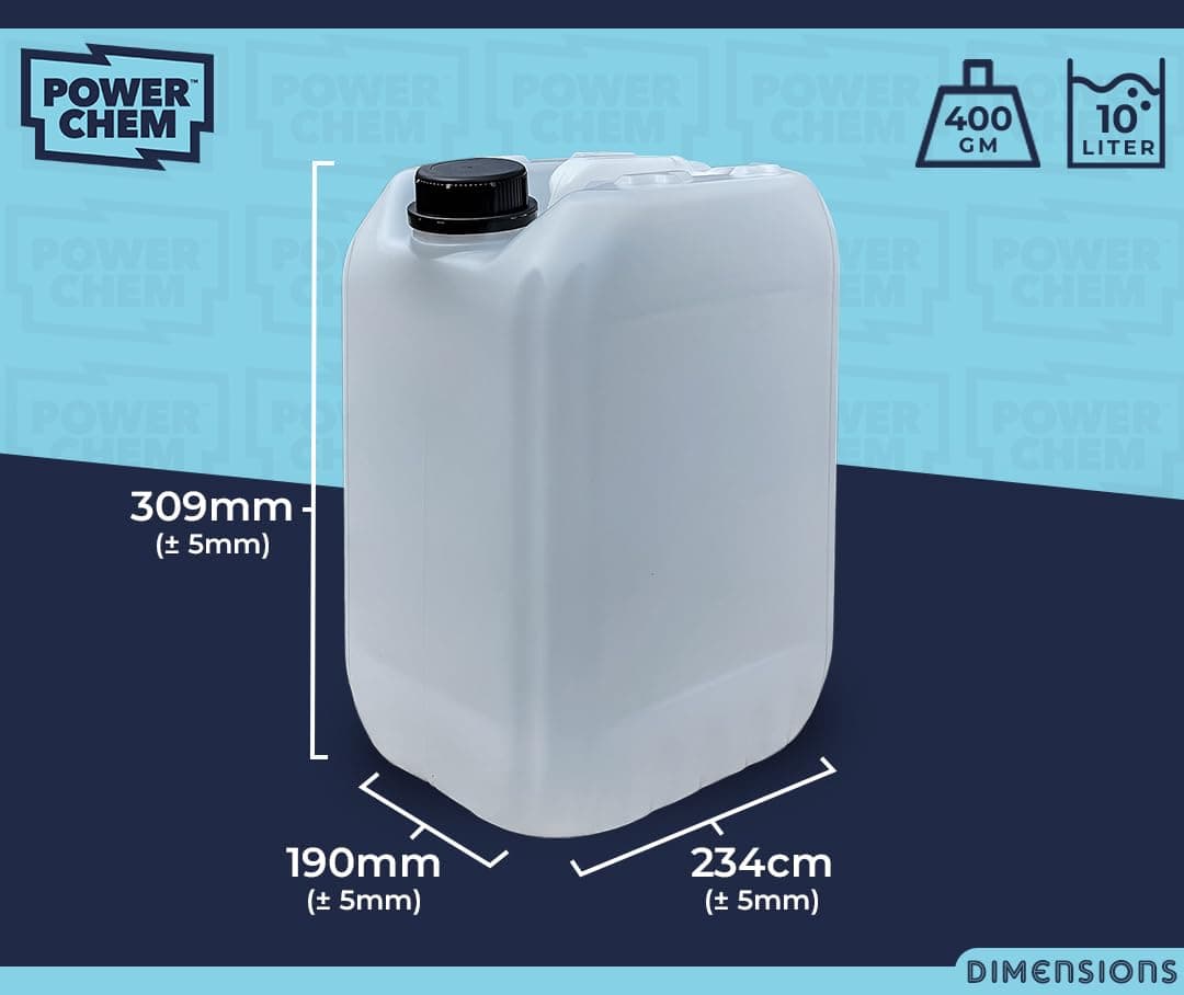 2 x 10L JERRY CAN - UN Approved Stackable Bottle Container + 51mm Tamper Evident Cap | Perfect for Storage of Water Liquid NATURAL