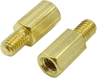 30Pcs M4x10mm+6mm Male to Female Thread Brass Hexagon Hex Standoff Spacer Pillars