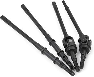 QUE-T 4pcs Steel Crawler Front & Rear Axle Drive Shaft CVD Set for 1/10 RC Axial SCX10II 90046 Car