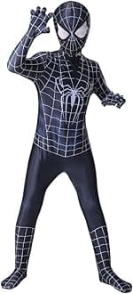 Yalla babYKids Superhero Suits 3D Style - Spider Costume Kids Superhero Suit | Spiderman Costume | Black Costume | Halloween Costume (SM005)