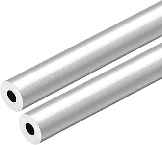 uxcell 6063 Aluminum Round Tube, 300mm Length 12mm OD 5mm Inner Dia Seamless Aluminum Straight Tubing 2 Pcs