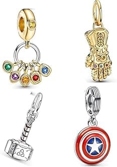 Cartoon Charms for Women Spacer Beads, 925 Sterling Silver Charms fit Pandora Charms Bracelet Necklace Pendant
