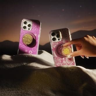 PopSockets Round Phone Grip Compatible with MagSafe, Adapter Ring Included, Phone Holder, Wireless Charging Compatible - Mosaic