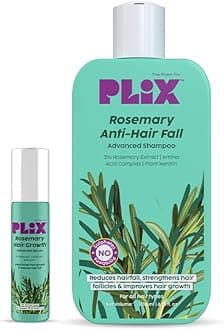 PLIX - THE PLANT FIX Rosemary Anti Hairfall Advanced Kit | Roll-On Serum (10ml) + Shampoo (200ml) | Reduces Hair Fall, Boosts Hair Growth, Strengthens Hair