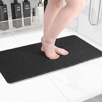 Non-Slip Bathtub Mat, Anti Slip Shower Mat, Fast Drying Bathtub Mats, Foot Scrubber Mat, Anti Slip Mat for Tub, Floor, Bathroom, Kitchen, Home, Hotel (Black 36"×24")