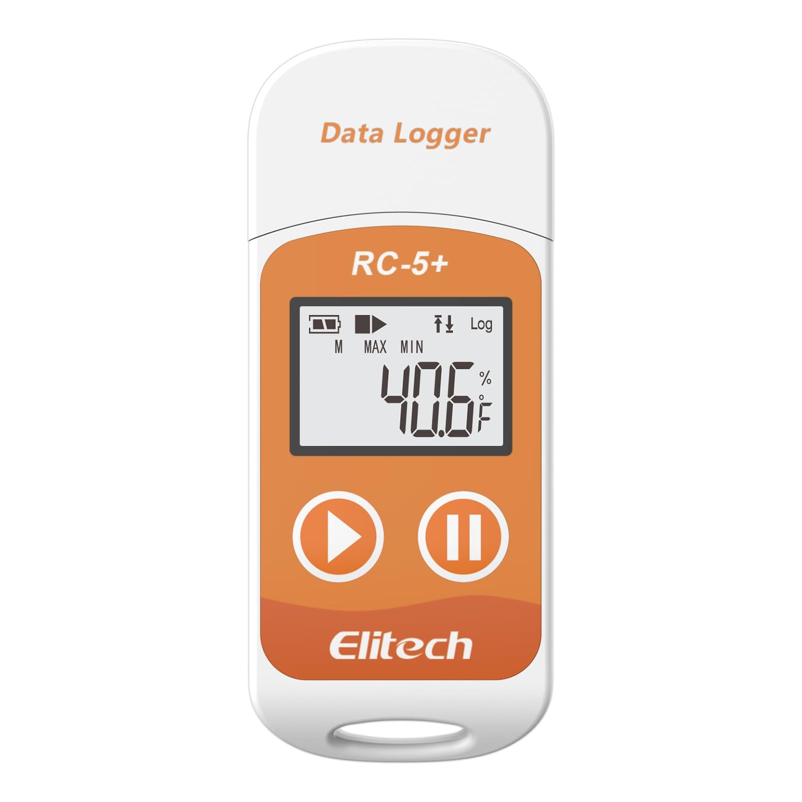 Elitech Plastic RC-5+ PDF USB Temperature Data Logger Reusable Recorder 32000 Points High Accuracy, Pack Of 1