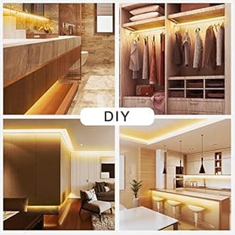 DAYBETTER 4m Warm White LED String Lights 3000K 12V Adjustable for Bedroom, Kitchen, Bedroom, Kitchen