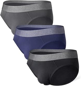 Men's Dual Pouch Underwear 3-Pack Seamless Moisture-Wicking Bamboo Briefs