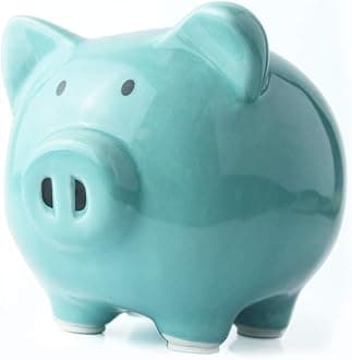 Piggy Bank,Ceramic Money Piggy Bank Kids (Blue)