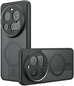 Kukoufey Compatible with Xiaomi 15 Ultra Case Cover,Compatible with MagSafe,Compatible with Xiaomi 15 Ultra Built-in Magnetic Anti-Shock Cell Phone Case Black