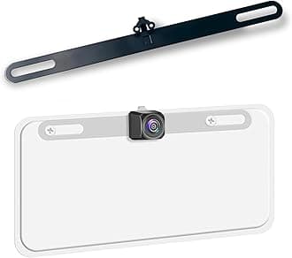 Metal Car Back-up Camera Bracket, Anti-Rust Mounting Bracket, License Plate Privacy Cover, Reverse Camera License Plate Frame, Suitable for Most Cars (Black)