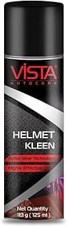 Care Helmet Kleen 125 ml | Helmet Cleaner Spray That Removes Dirt, Silver-Based Antibacterial Disinfectant Foam Spray For Helmet Interior | Safe For Hair & Skin, Odor Eliminator | Pack of 1