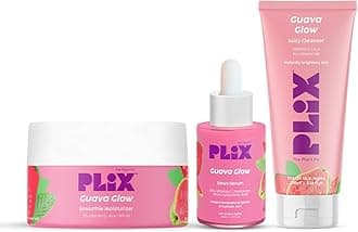 Guava Powered Regime for Glowy Skin | Hydrating Cleanser | 10% Vitamin C Dewy Serum | Smoothie Moisturizer | Promotes Hydration & Brightening | Glowing in 1 Use