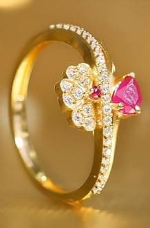 Malabar Gold & Diamonds 22K Yellow Gold Ring for Women | 22 Kt BIS Hallmark Certified Gold Jewellery for Birthday, Anniversary, Rakhi Gift