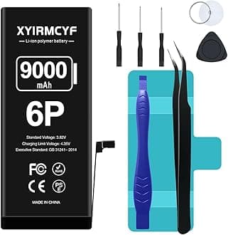 9000mAh Super Capacity Battery Compatible with iPhone 6 Plus, 0 Cycle Li-Polymer Replacement Battery for iPhone 6 Plus, with Professional Repair Tool Kit