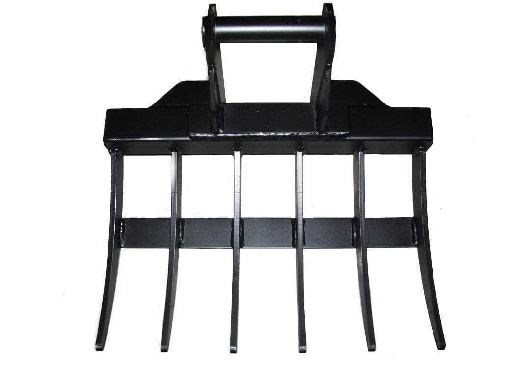 Joma-Tech MS03 Rake for Mini Digger 6 Prongs Digger Holder Rake Rake Rake Excavator Growing