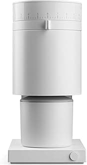 Opus Conical Burr Coffee Grinder - Espresso Grinder with 41 Settings for Espresso, Drip, French Press, & Cold Brew - Matte White