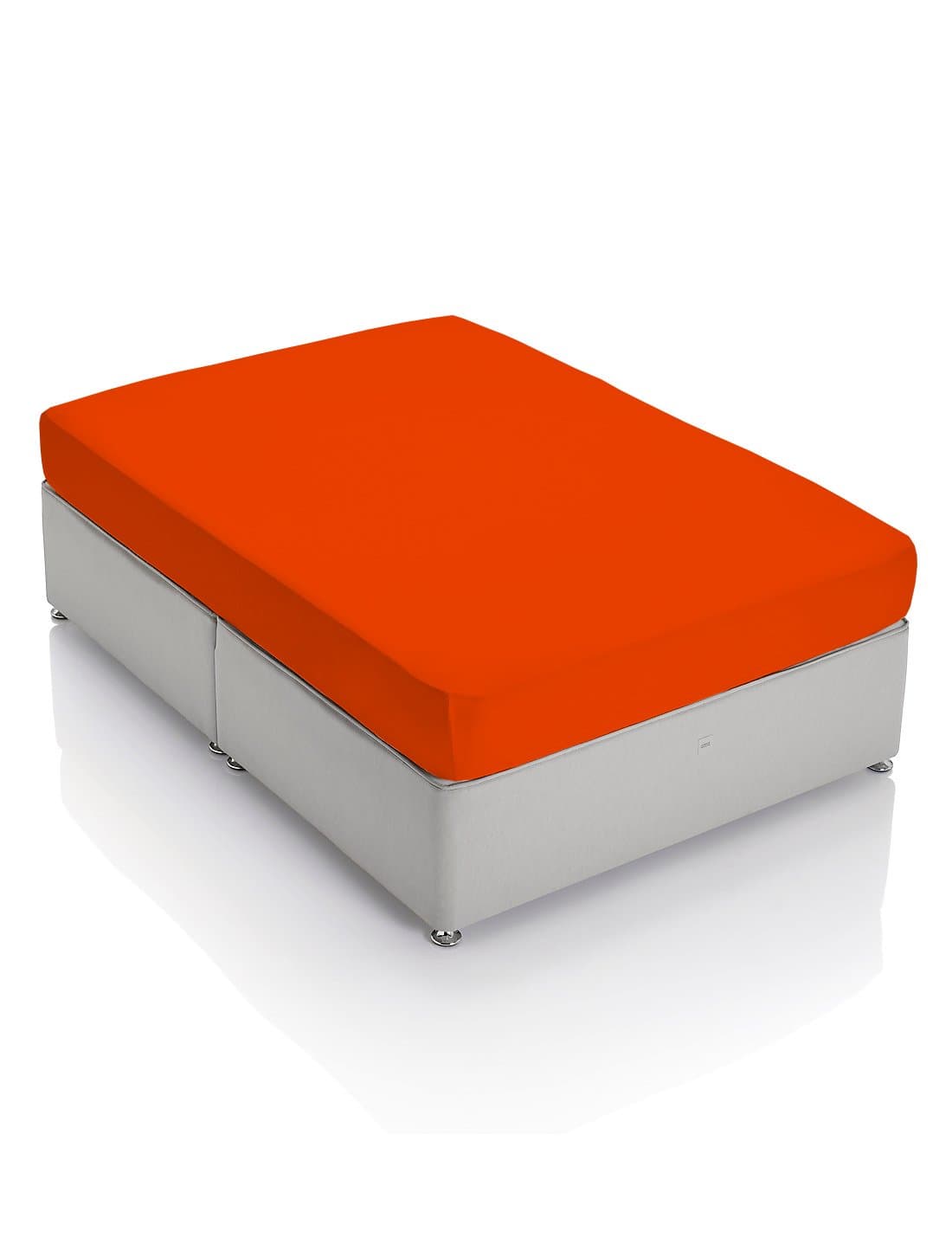 Bed Alter 800 Thread Count 1Pc Fitted Sheet (10" deep Pocket) 100% Egyptian Cotton Hypoallergenic and Luxurious Bed Sheets. (Orange, California King)