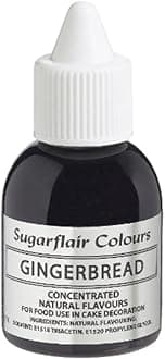 Sugarflair Gingerbread Natural Flavouring - Concentrated Natural Food Flavouring for use in Cakes, Cupcakes, Frostings, Drinks, Ice Creams - 30ml
