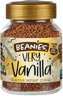 Beanies The Flavour Co Flavoured Instant Coffee Powder-Very Vanilla Hot & Cold Coffee Makes 25 Cups 100% Arabica Light Roasted Coffee Sugar Free . Bottle (Very Vanilla),200 Grams