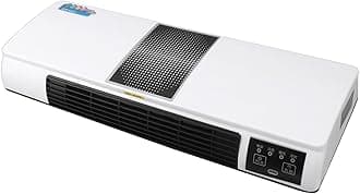 Fren Wall Mounted Air Curtain Super Power Indoor Over Door Fan Quiet Mini Air Cooling Heating Fan, Remote Control Included, Easy Install, for Bedroom Office