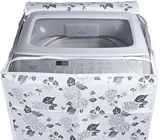 Classic® Top Load Washing Machine Cover Suitable for LG 7 Kg, 7.2 Kg, 7.5 Kg, 8 Kg (56cmsX56cmsX88cms, Half White & Grey)