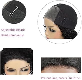 Glueless Wigs Human Hair Pre Plucked Pre Cut Body Wave Lace Front Wigs for Black Women No Glue 4x4 Lace Closure (20 Inch)