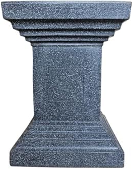 Synergy Plast Tulsi Plant Pot Indoor Outdoor 16 Inch, Unbreakable Marble Finish Fiber Planter Pot Suitable for Indoor & Outdoor Plantation with Drainage System (Marble Grey)