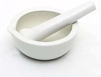 3.55inch Porcelain Mortar and Pestle, Ceramic Mixing Grinding Bowl Set, Crusher DIY Tool for Kitchen