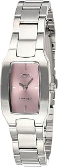 Enticer Ladies Analog Pink Dial Women's Watch - LTP-1165A-4CDF(SH20), Silver, LTP-1165A-4C