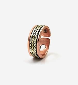 SHINDE EXPORTS Designing Pure Copper magnetic ring for men and women 8mm
