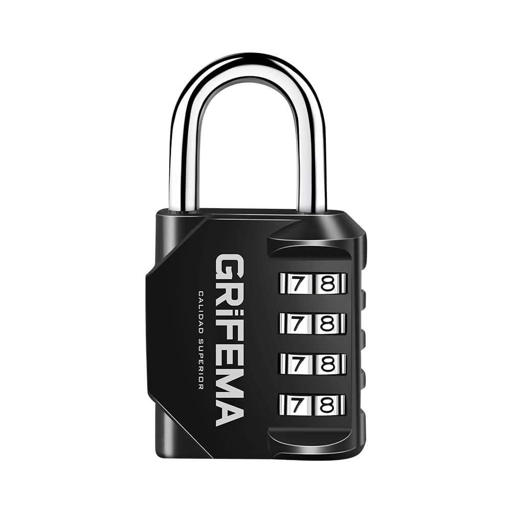 GRIFEMA Combination Padlocks with 4 Digit Code, Locker Padlock Outdoor Heavy Duty Weatherproof for School Gym Locker cabinet, Garage, Gate, Shed GA1001-1 (1 PACK)