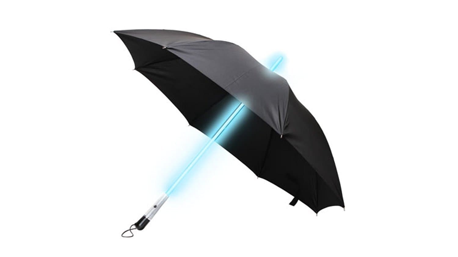 Umbrella with LED Flashlight Handle (Black)