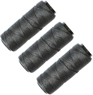 3 Rolls Sewing Thread for Hair Weave Bundles, Hair Extensions, Sewing Hair Weft, Making Wig DIY Weaving Thread (Black)