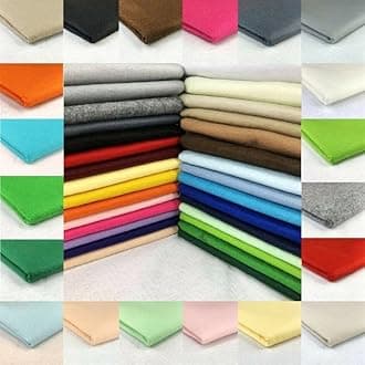 Acrylic Felt Fabric 60 Inch 150cm Wide - Sewing Craft Material - Black, White, Yellow, Green, Brown, Orange, Grey, Blue, Red, Pink, Purple - Felt Sheets for Crafting & Decorations(Lime, 5m)