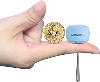 Mini Bluetooth Speaker with Camera Remote Control For Smartphones, TWS Pairing Stereo Bluetooth Speaker, Portable Bluetooth Speaker Wireless(Mini Round, Blue)