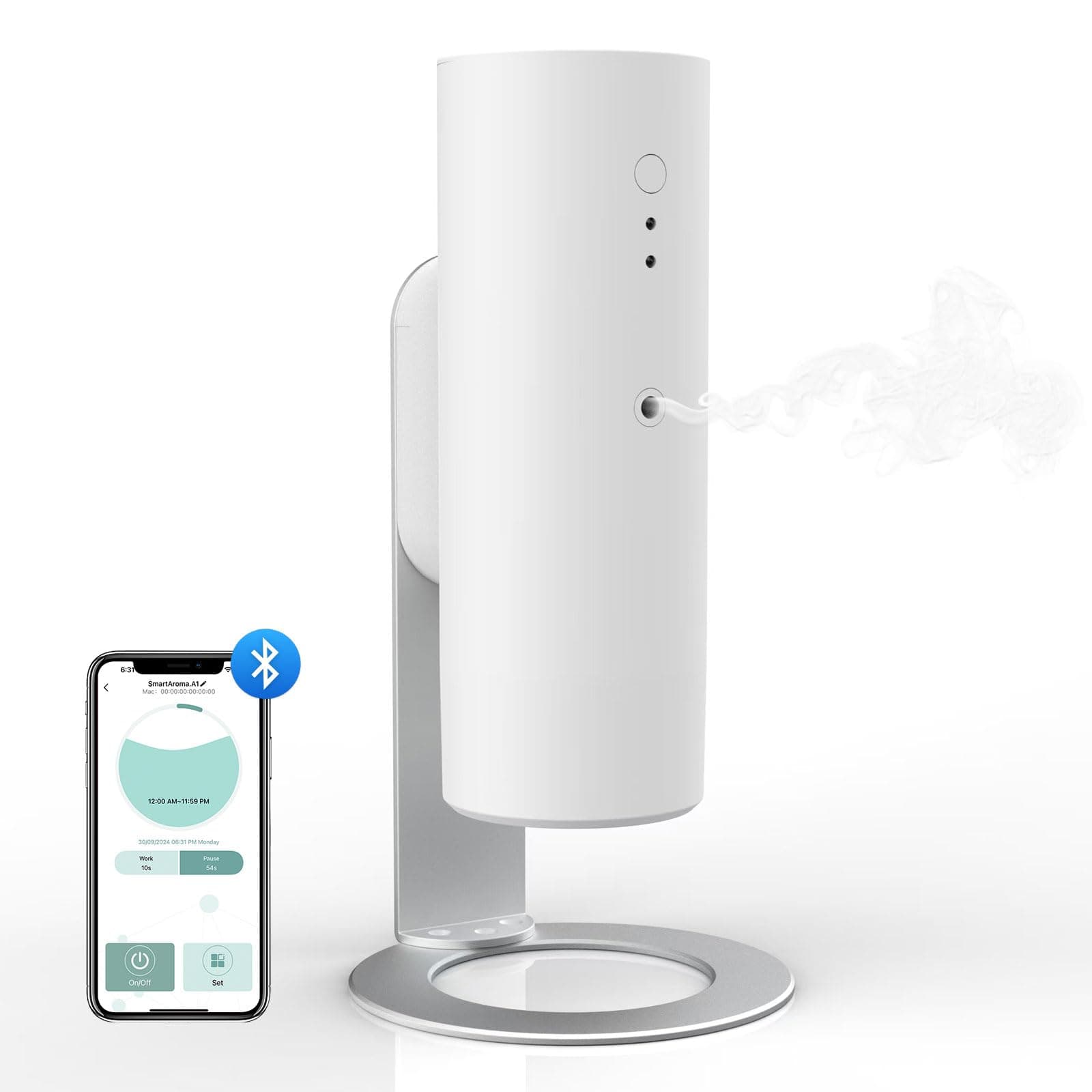 Waterless Diffuser for Essential Oils, Smart Aroma Diffuser for Home, 130ml/1000 Sq. Ft Scent Air Machine, Bluetooth Aromatherapy Diffuser for Office, Spa, Bedroom, Bathroom