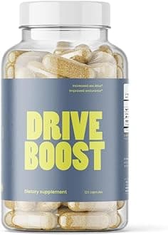 Drive Boost Sexual Health Supplement (120 Capsules) Support Stamina & Libido, Made with Maca, Tongkat Ali, Tribulus Terrestris, and Red Ginseng, Made in The USA