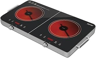 Double Infrared Cooker 2800W | Touch and Knob control Induction Cooker with Over Heat Protection | Induction cooker 2 burner PR81536