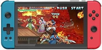 Cawevon Powkiddy X70 HD Retro Handheld Game Console 7 inch Joystick FC Arcade Simulator Two-Player Battle, Built-in 6000+ Games